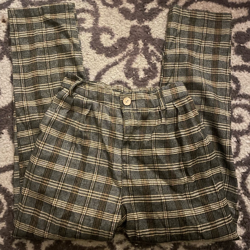 Brown Gray Plaid Dresspants